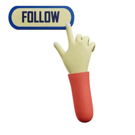 Follow Click  3D Icon