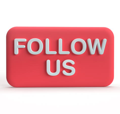 Follow Us  3D Icon