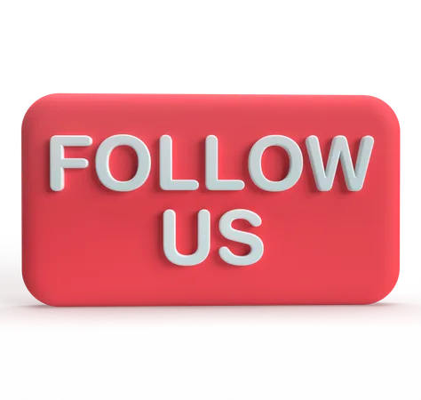Follow Us  3D Icon