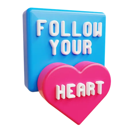 Follow your heart  3D Icon