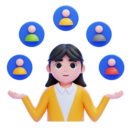 수행원  3D Icon