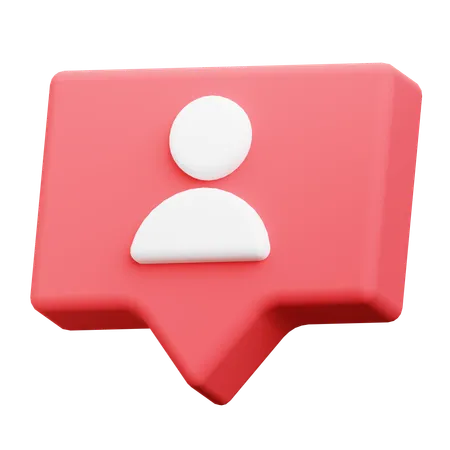 Follower-Benachrichtigung  3D Icon