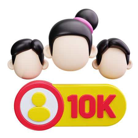 Follower Count  3D Icon