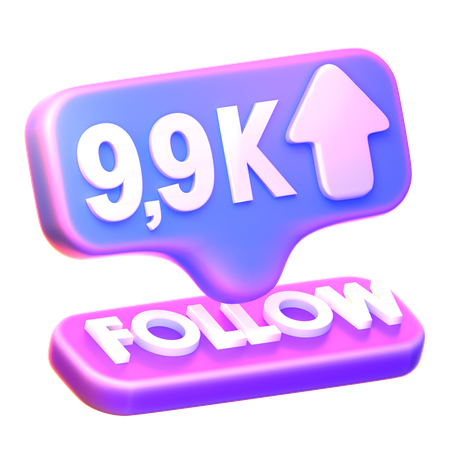 Follower-Wachstum  3D Icon