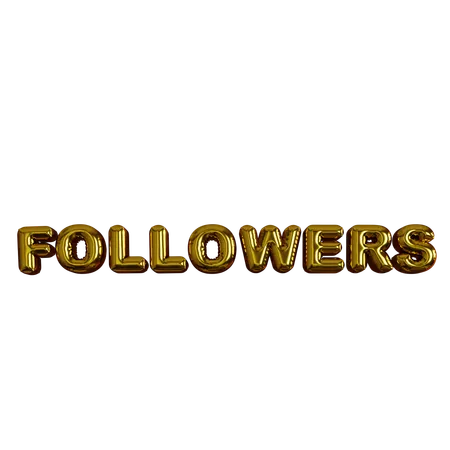 Followers Balloons  3D Icon