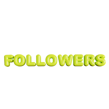 Followers Balloons  3D Icon