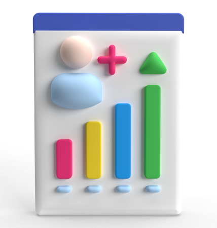 Followers Growth  3D Icon