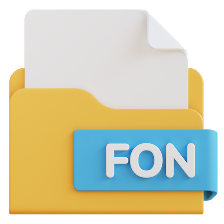 Fon File  3D Icon