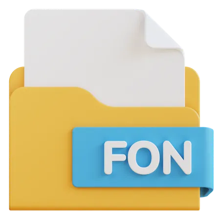 3 D Fon File Extension Folder 3D Icon