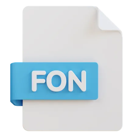 Fon File  3D Icon