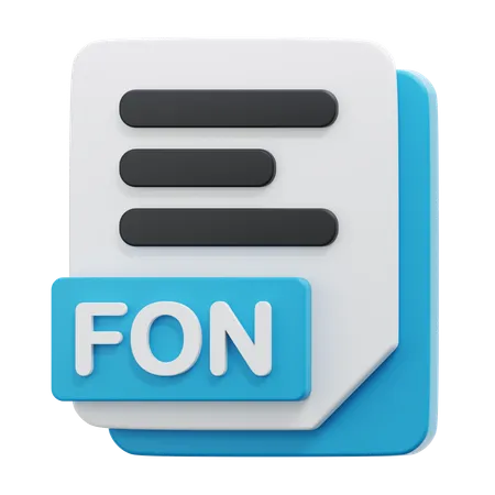 FON FILE  3D Icon