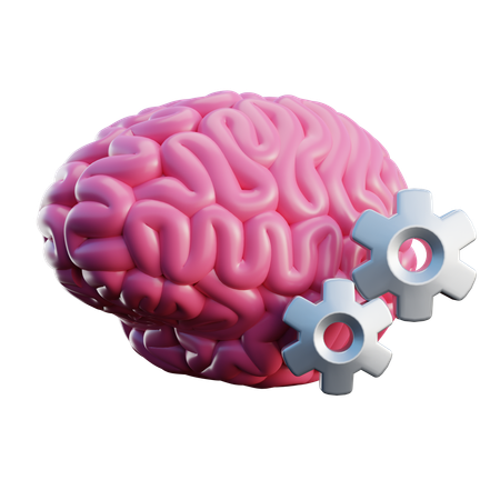 Fonction cognitive du cerveau  3D Icon