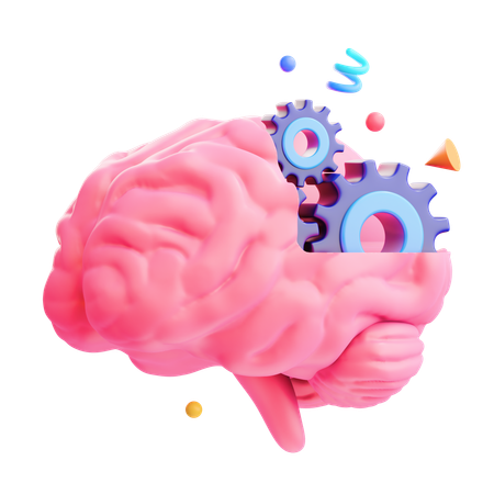Fonctionnement du cerveau  3D Icon