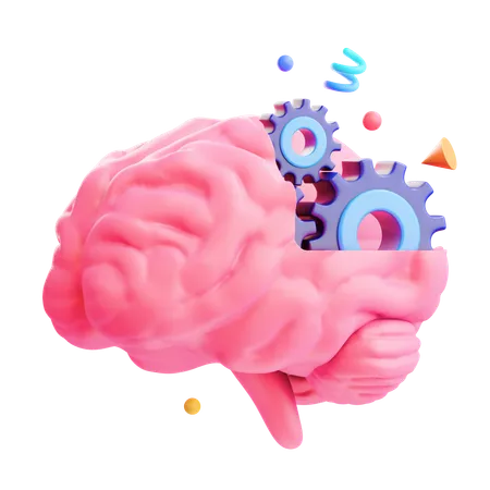 Fonctionnement du cerveau  3D Icon