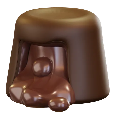 Fondant de chocolate  3D Icon