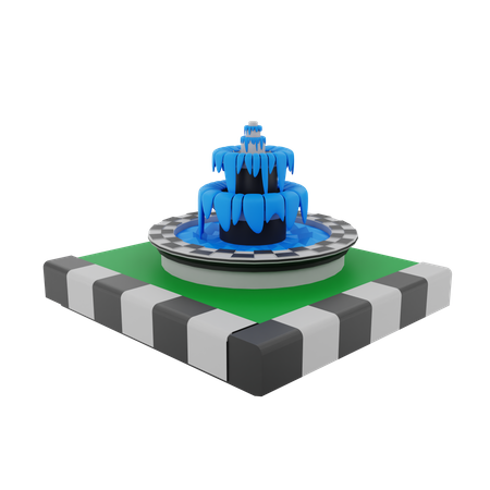 Fondation d'eau  3D Illustration