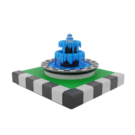 Fondation d'eau  3D Illustration