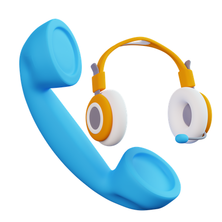 Fone de ouvido de telefone  3D Icon