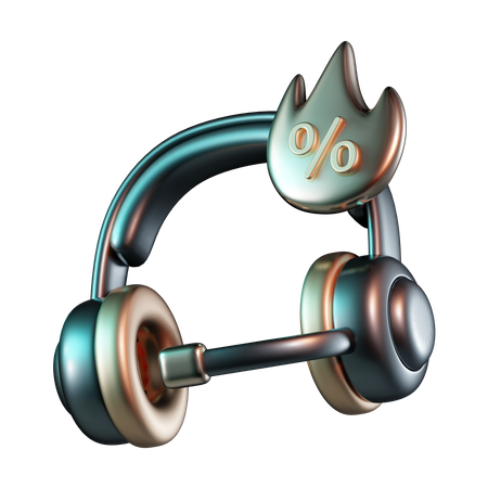 Promoção de fone de ouvido  3D Icon