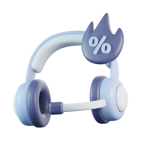 Promoção de fone de ouvido  3D Icon
