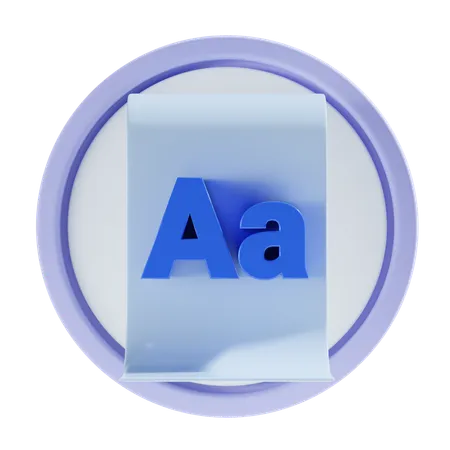 Font 3 D Icon Illustration 3D Icon