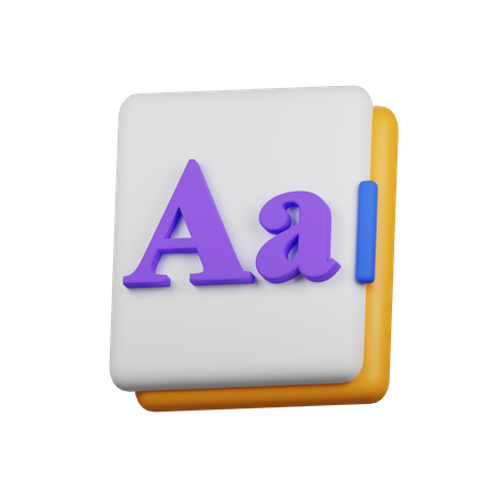 Font  3D Icon