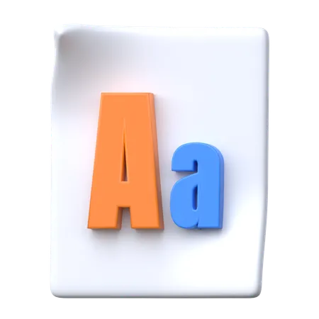 Font  3D Icon