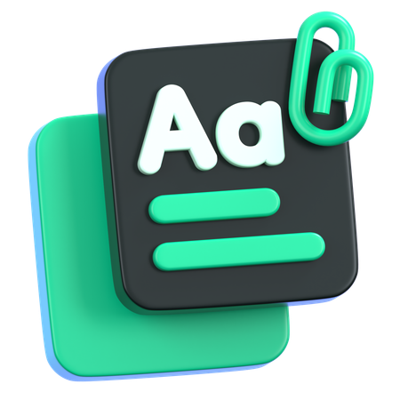 Font  3D Icon
