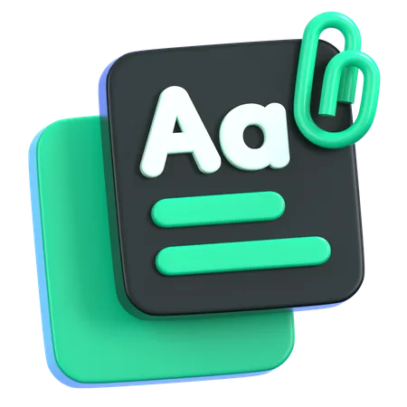 Font  3D Icon