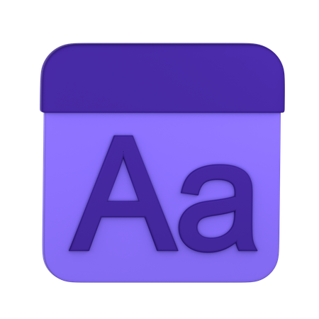 Font  3D Icon