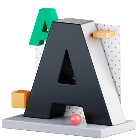 Font Design  3D Icon