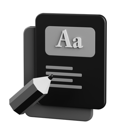 Font Editiing  3D Icon