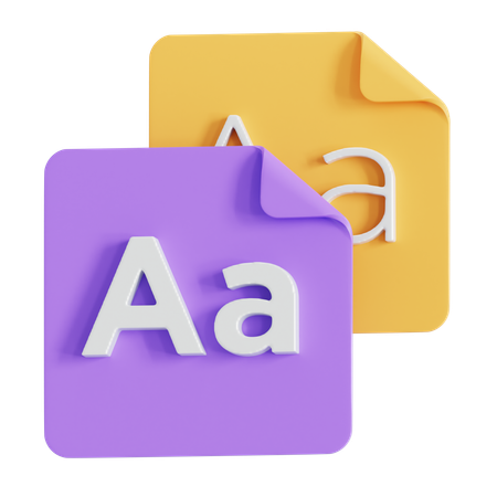 Font family  3D Icon