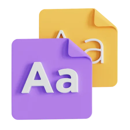 Font family  3D Icon