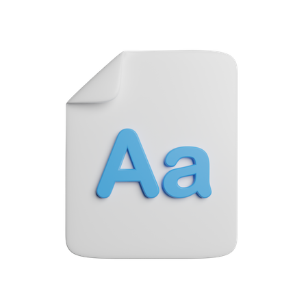 Font File  3D Icon