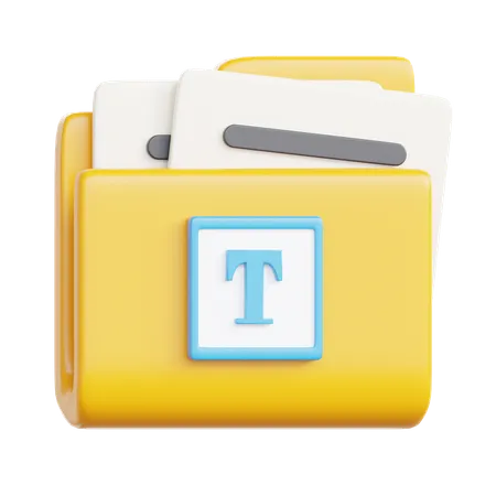 Font Folder  3D Icon
