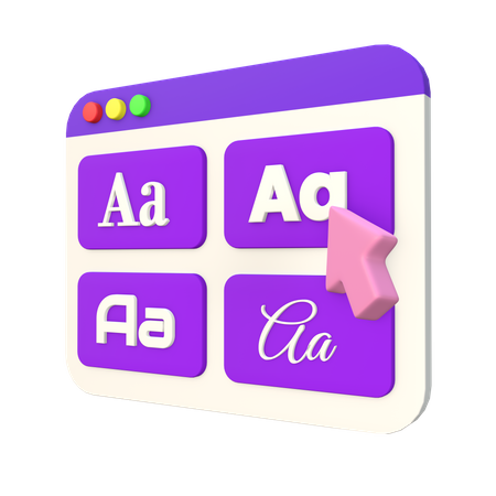 Font Style  3D Icon