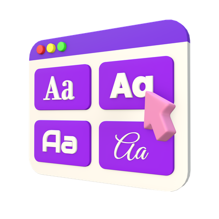 Font Style 3D Icon