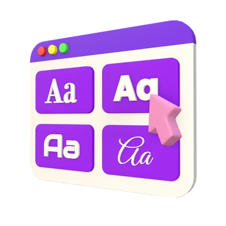Font Style 3D Icon