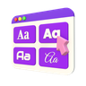 3d font website logo