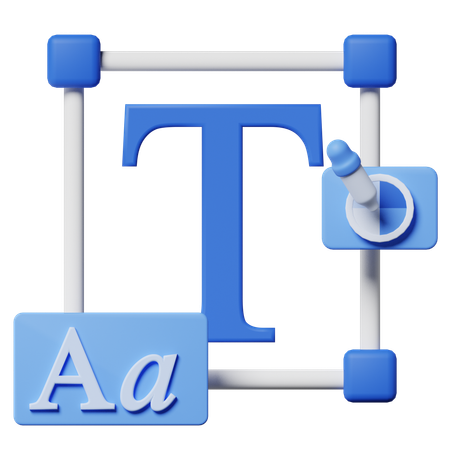 Font Type  3D Icon