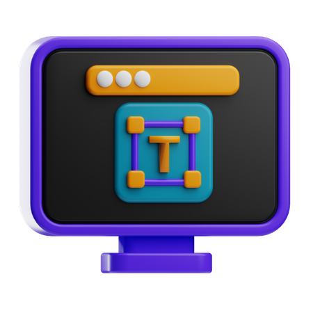 Font Type  3D Icon