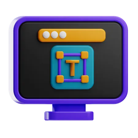 Font Type  3D Icon