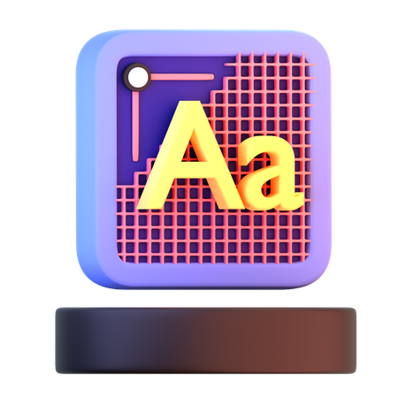 Font Typography  3D Icon