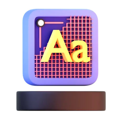 Font Typography  3D Icon