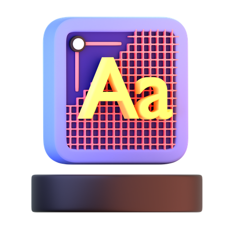 Tipografia de fonte  3D Icon