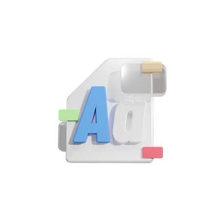 Fonts  3D Icon