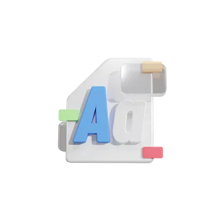 Fonts  3D Icon