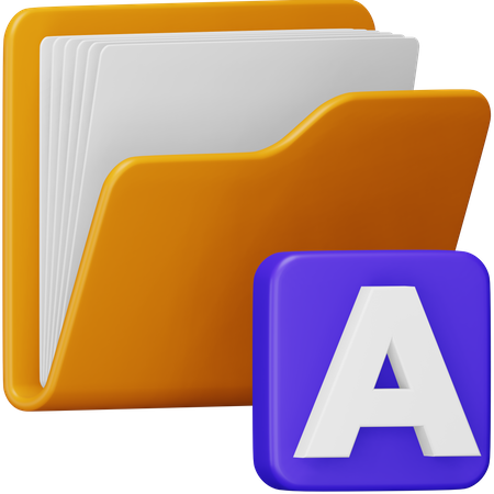 Fonts  3D Icon