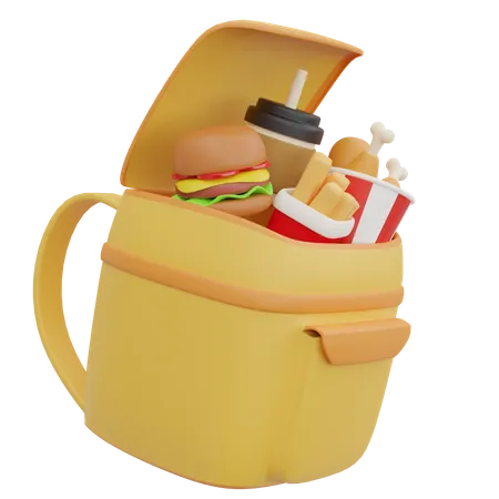 Food And Drink Bag  3D Icon